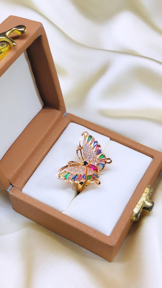 Butterfly Rings China Gold