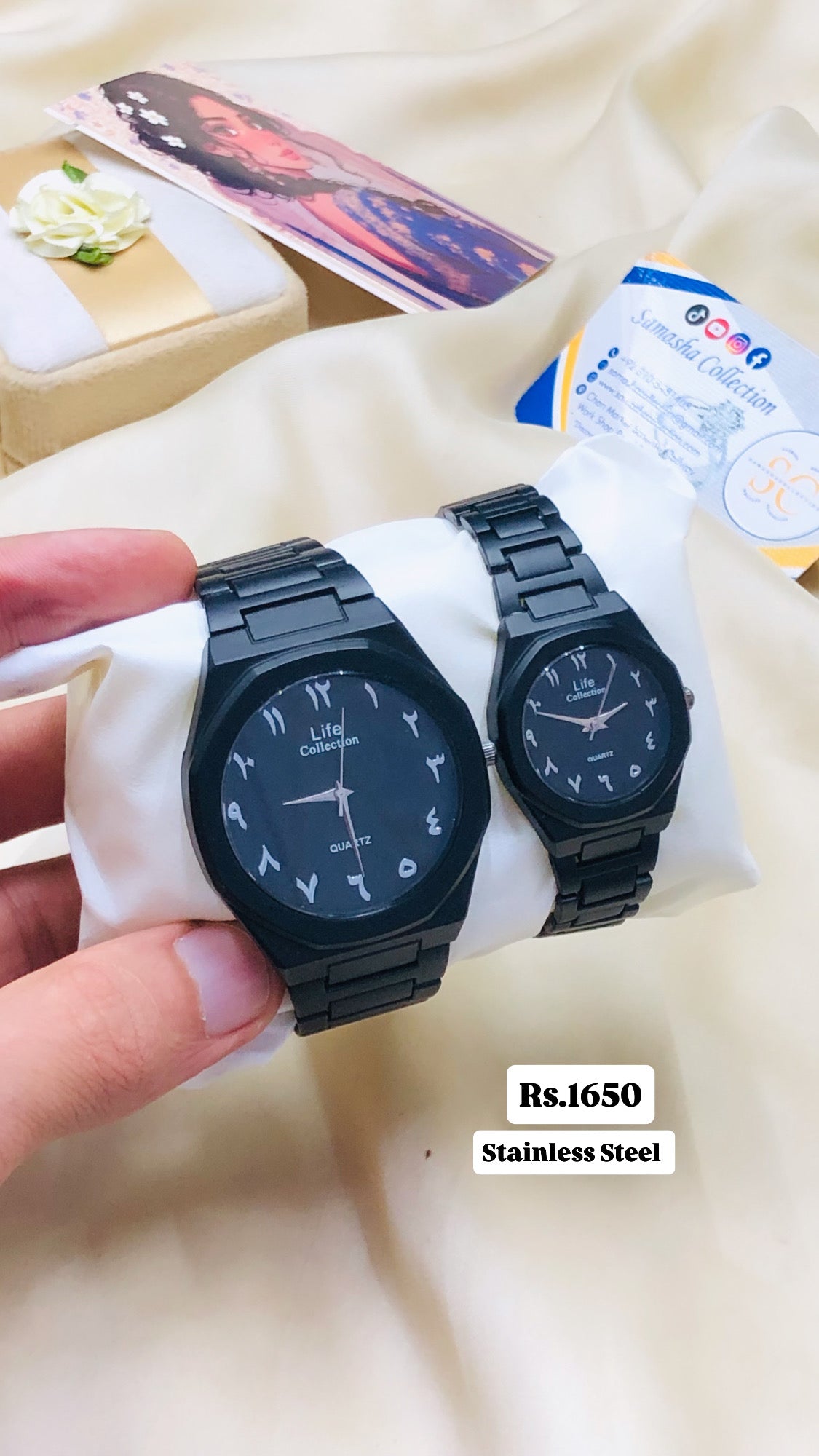 Stainless Steel Couple Watches