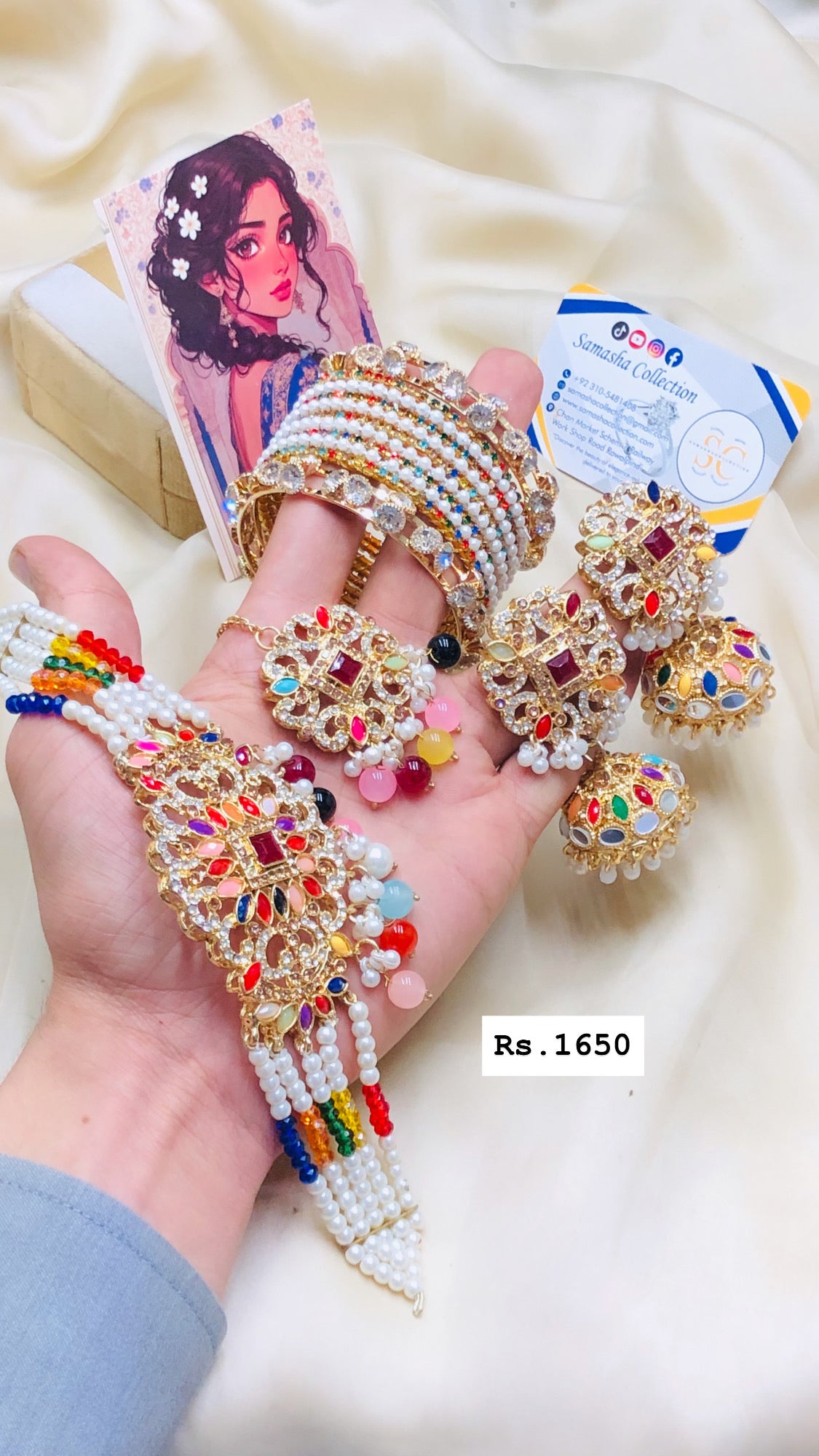 Multi Choker Set With Bangles