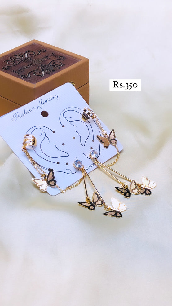 Butterfly Chain Simple Earrings